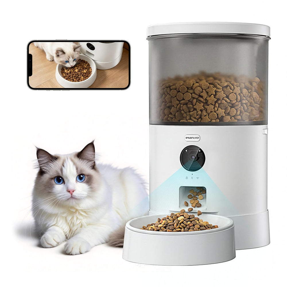 DOUDOU PET 4.5L WiFi Automatic Cat Feeder with Ceramic Bowl