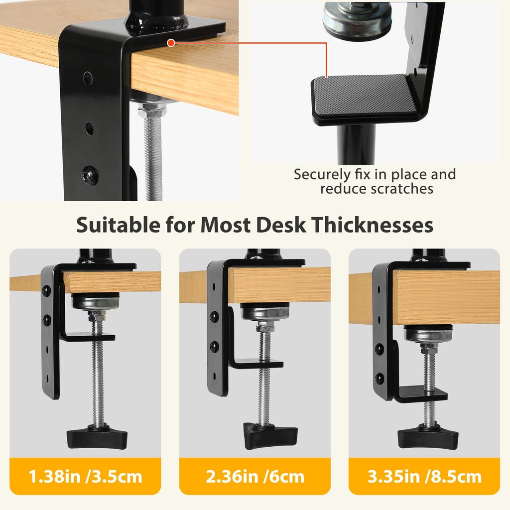 Sunhoo Cat Desk Beds 360° Rotating for Indoor Large Cats Perch Desk Nest Desktop Mount Height Adjustable