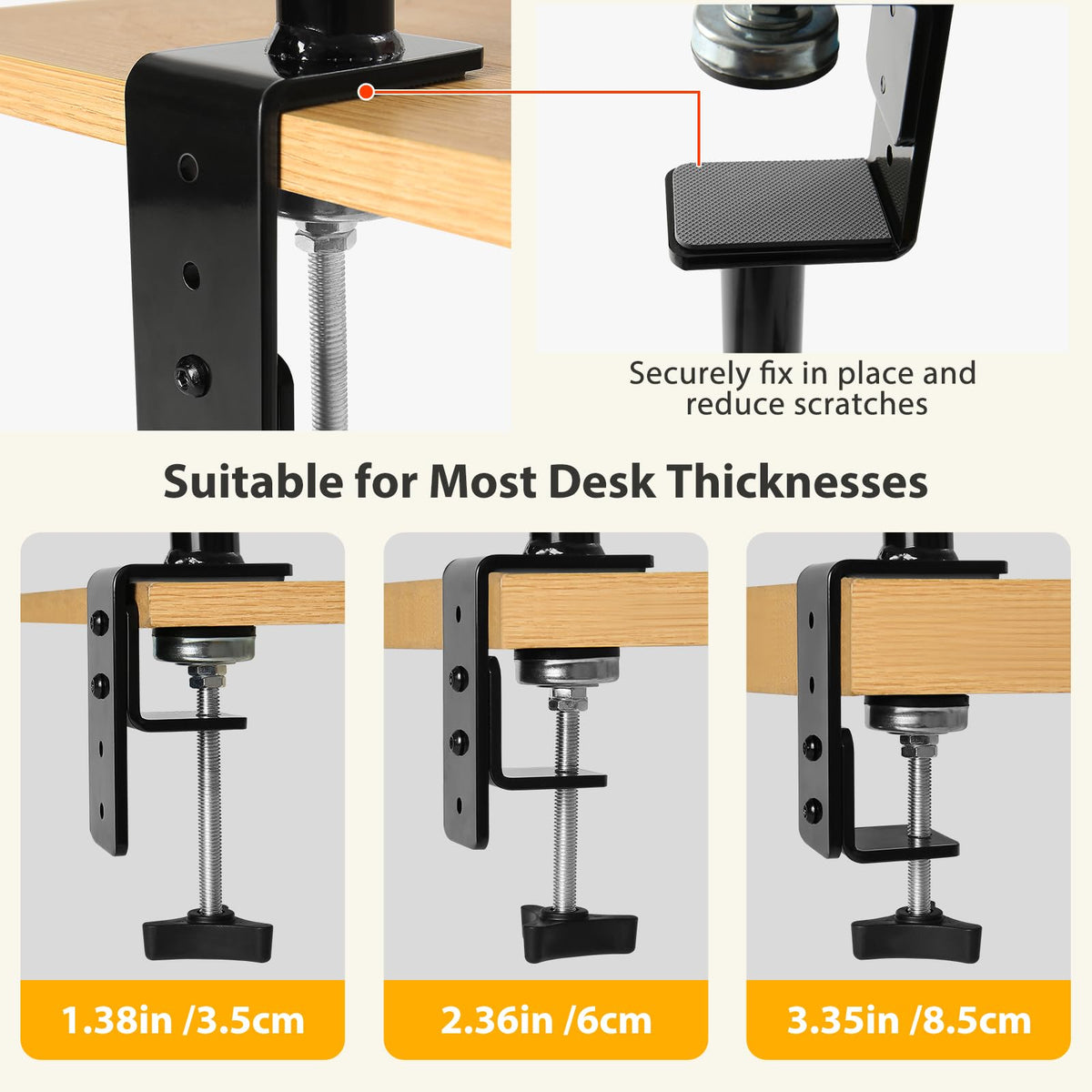 Sunhoo Cat Desk Beds 360° Rotating for Indoor Large Cats Perch Desk Nest Desktop Mount Height Adjustable