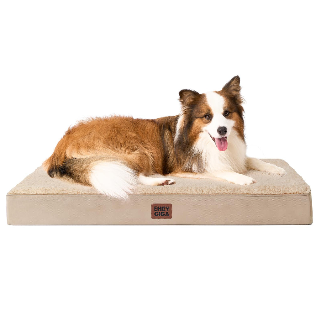 EHEYCIGA Orthopedic Dog Beds for Dogs with Removable Washable Cover for Crate