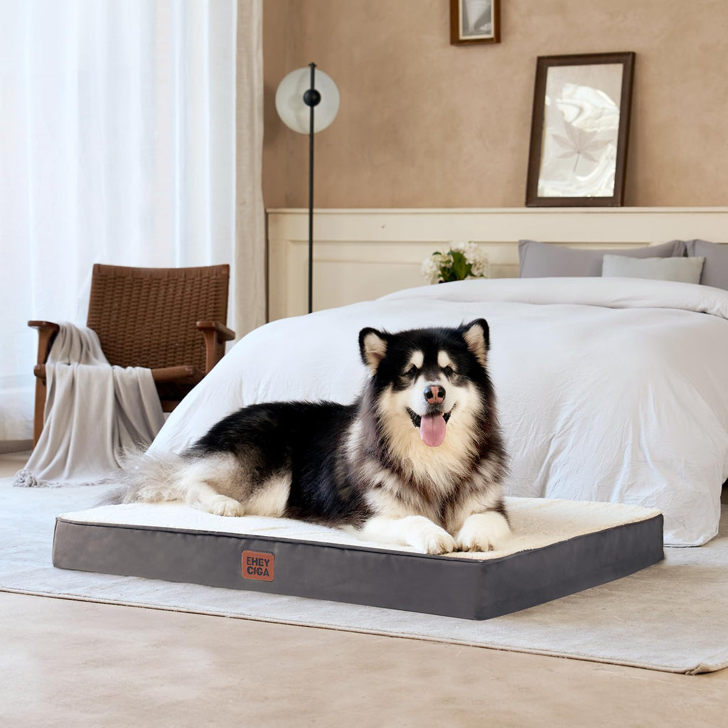 EHEYCIGA Orthopedic Dog Beds for Dogs with Removable Washable Cover for Crate