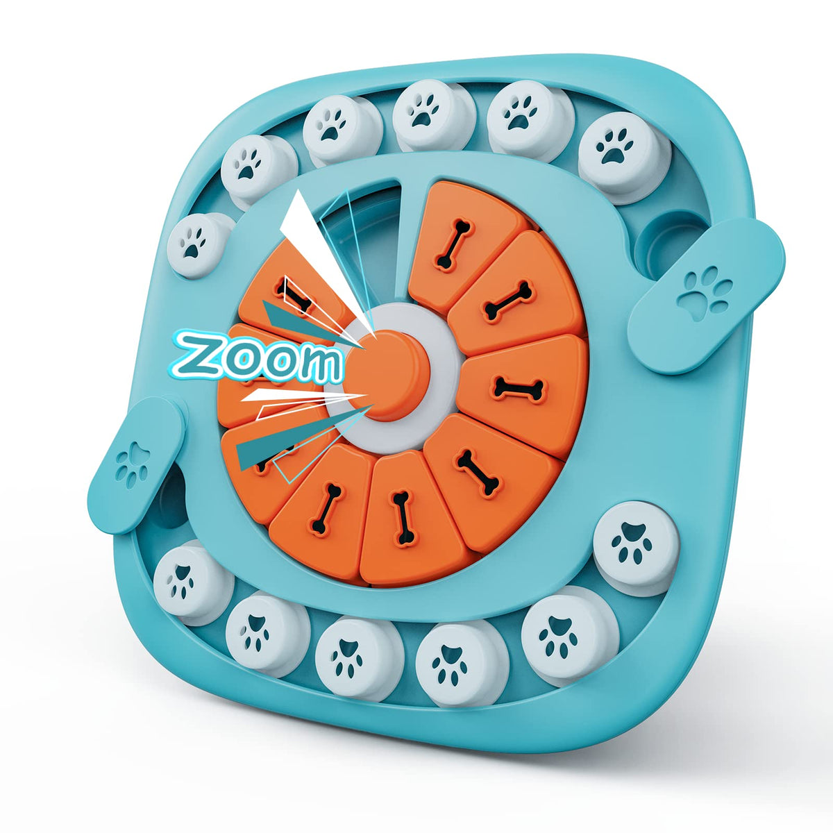 FOXMM Interactive Dog Treat Puzzle Toys for IQ Training & Mental Stimulating,Fun Slow Feeder,Large Medium Small Dogs Enrichment Toys with Squeak Design