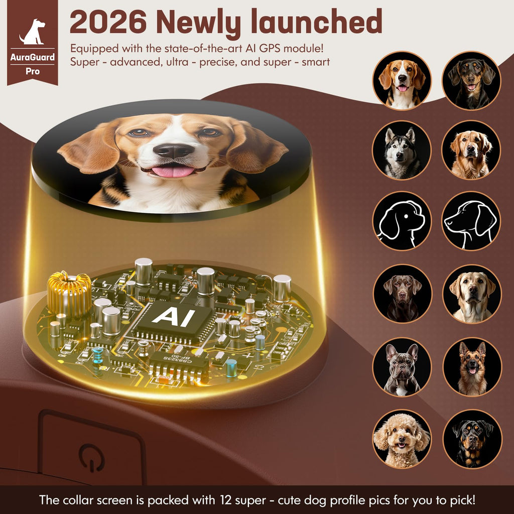 NBSUN GPS Wireless Dog Collar Fence System with Free App Electric Dog Fence