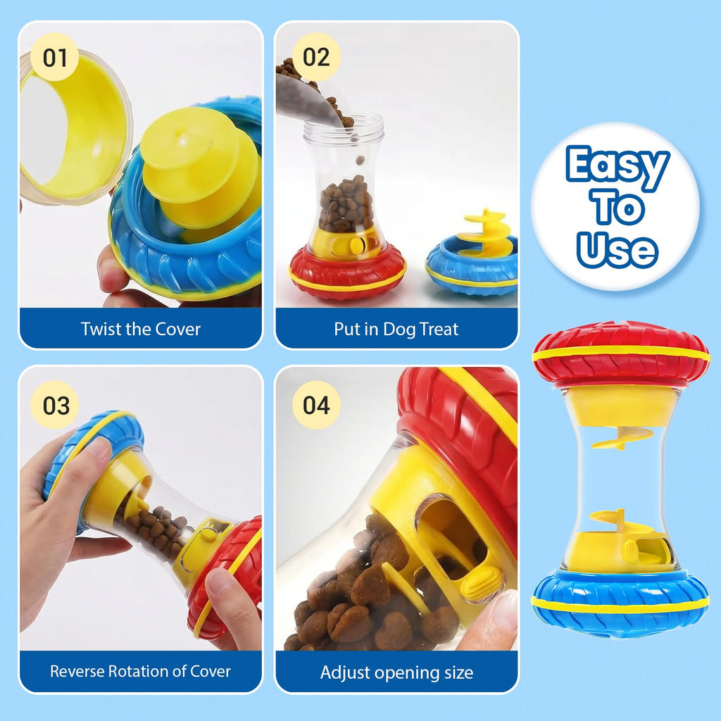 BoYoYo Interactive Dog Puzzle Toy for Smart, Dog Enrichment Toys to Keep Them Busy, Treat Dispensing Dogs Slow Feeder