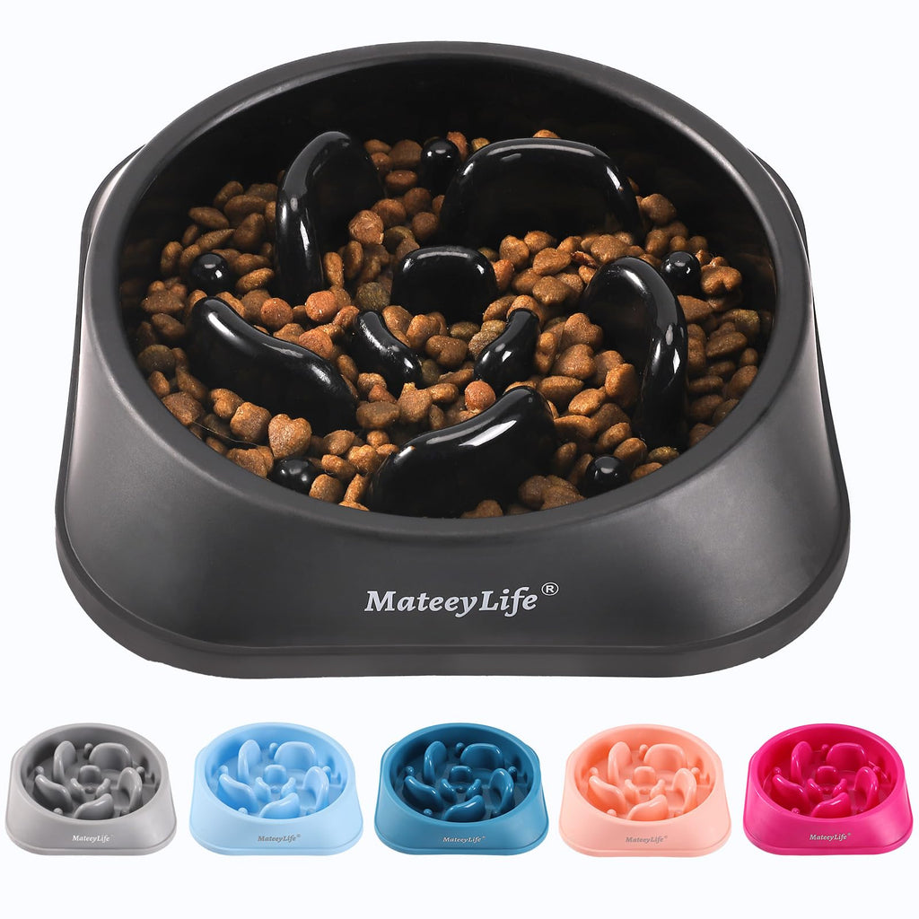 MateeyLife Slow Feeder Dog Bowls 2PCS, Anti-Choking Puzzle Dog Food Bowls, Anti-Slip Interactive Feeding Slow Down Eating, Bloat Stop Maze Dishes for All Breeds Pets