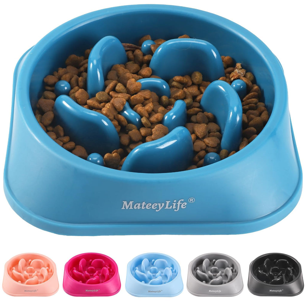 MateeyLife Slow Feeder Dog Bowls 2PCS, Anti-Choking Puzzle Dog Food Bowls, Anti-Slip Interactive Feeding Slow Down Eating, Bloat Stop Maze Dishes for All Breeds Pets
