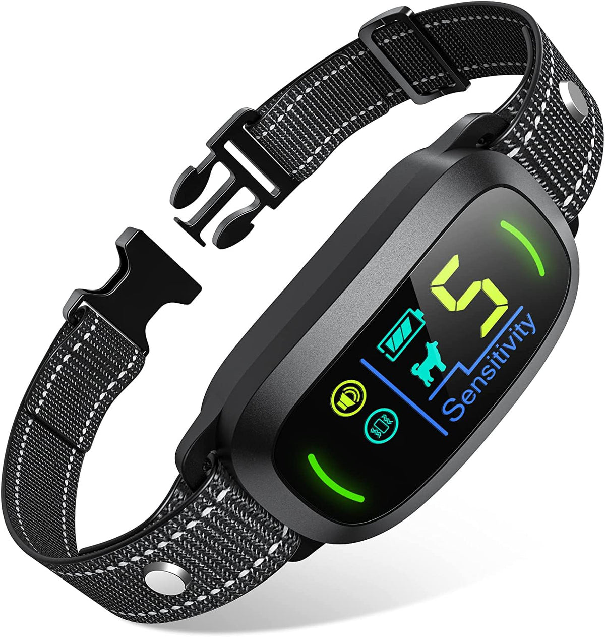 FAFAFROG Dog Bark Collar, Rechargeable Smart Collar, Anti Barking Training Collar with 5 Adjustable Sensitivity Beep Vibration, Bark Collar for Large Medium Small Dogs