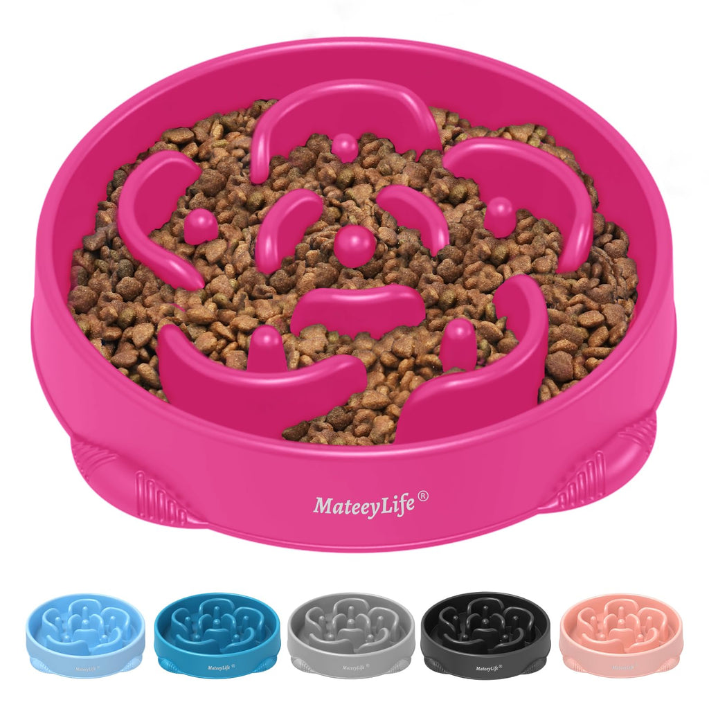 MateeyLife Slow Feeder Dog Bowls 2PCS, Anti-Choking Puzzle Dog Food Bowls, Anti-Slip Interactive Feeding Slow Down Eating, Bloat Stop Maze Dishes for All Breeds Pets