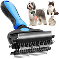 AXEFUN 3-in-1 Professional Pet Grooming Brush for Dogs & Cats – Dematting Comb, Undercoat Rake & Deshedding Tool for Long & Short Hair, Heavy Shedding & Matted Fur