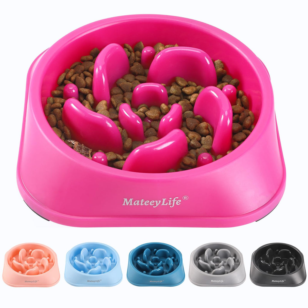 MateeyLife Slow Feeder Dog Bowls 2PCS, Anti-Choking Puzzle Dog Food Bowls, Anti-Slip Interactive Feeding Slow Down Eating, Bloat Stop Maze Dishes for All Breeds Pets