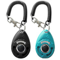 HoAoOo Dog Training Clicker with Sring Wrist and Keyring - Pet Dog Training Clickers for Puppy, Cat, Potty, Bird, Horse, Pet, Trainer Training Tools, Behavior Aids