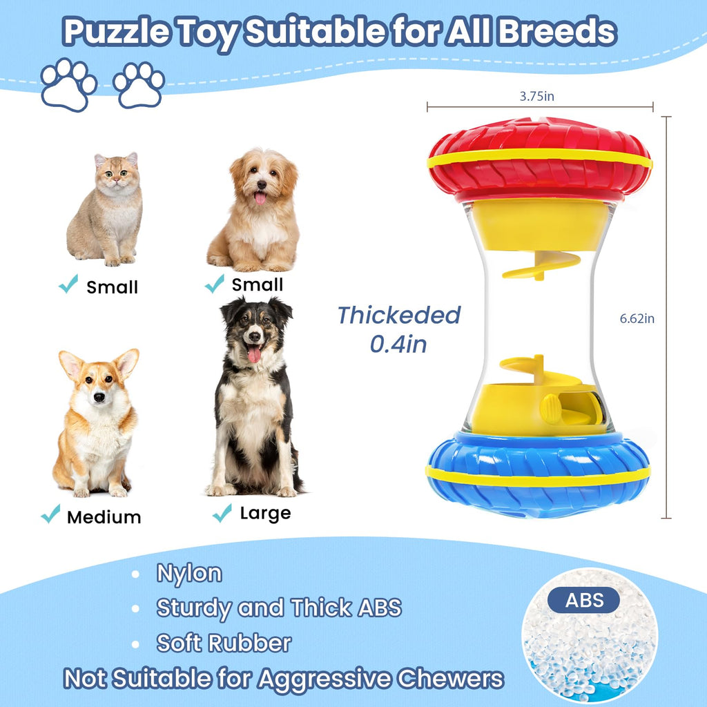 BoYoYo Interactive Dog Puzzle Toy for Smart, Dog Enrichment Toys to Keep Them Busy, Treat Dispensing Dogs Slow Feeder