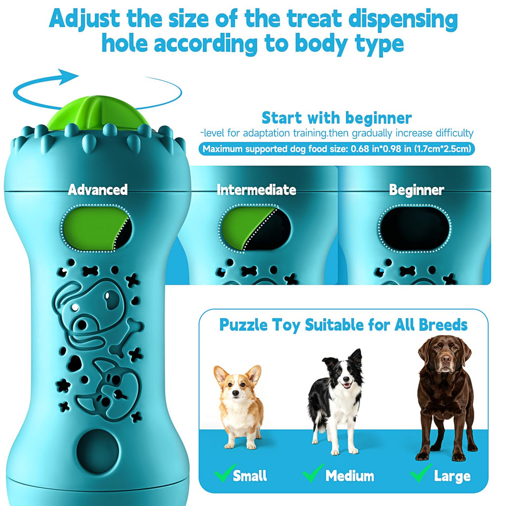 PETSTA Dog Puzzle Toys, Treat Dispensing Dog Enrichment Toys for IQ Training and Brain Stimulation, Interactive Mentally Stimulating Toys as Gifts for Puppies, Cats, Dogs