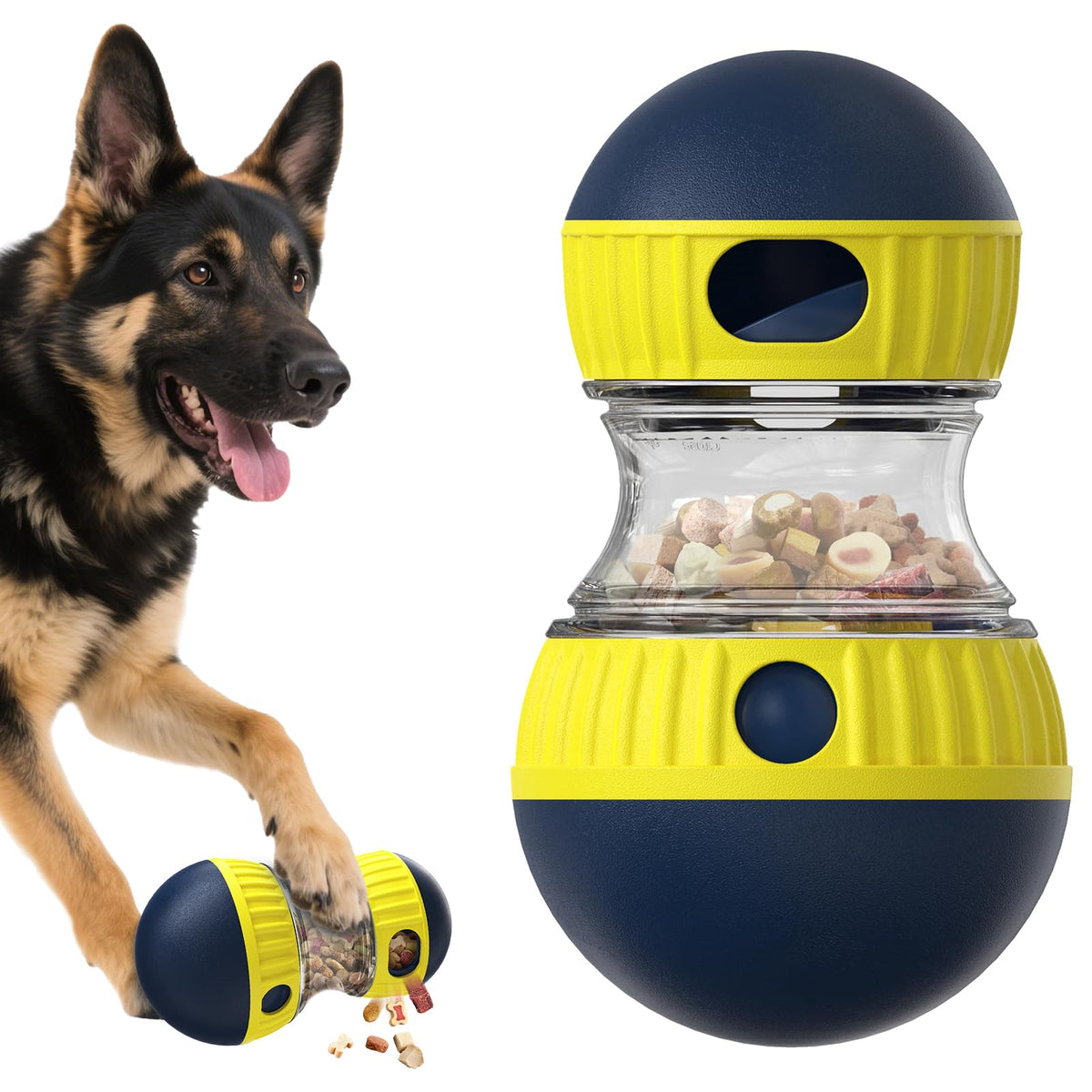 TLKNG Dog Interactive Toys Indestructible Puppy Toy Adjustable Food Dispensing Treat CJQ Father