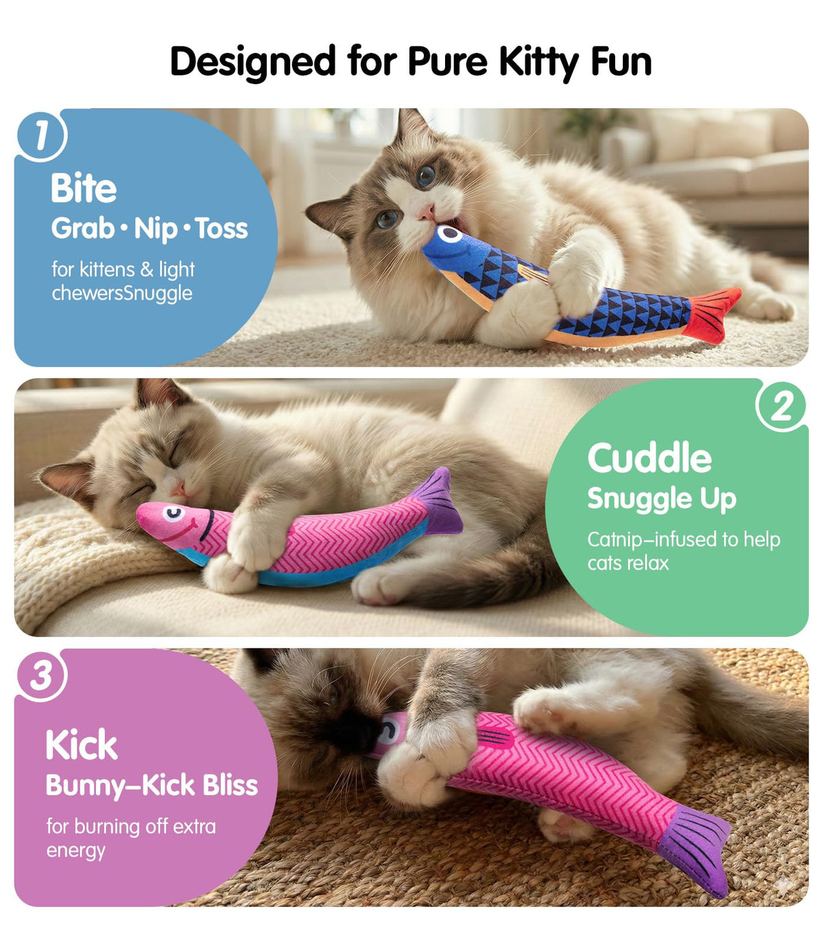 PetBusy Catnip Fish 2Pack