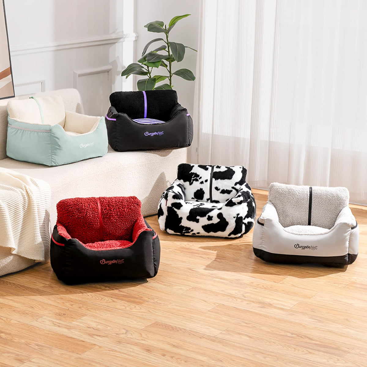 BurgeonNest Dog Car Seat for Small Dogs Comfort Dog Bed