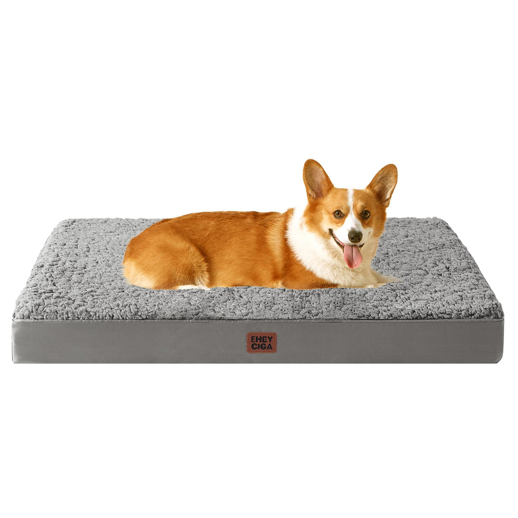 EHEYCIGA Orthopedic Dog Beds for Dogs with Removable Washable Cover for Crate