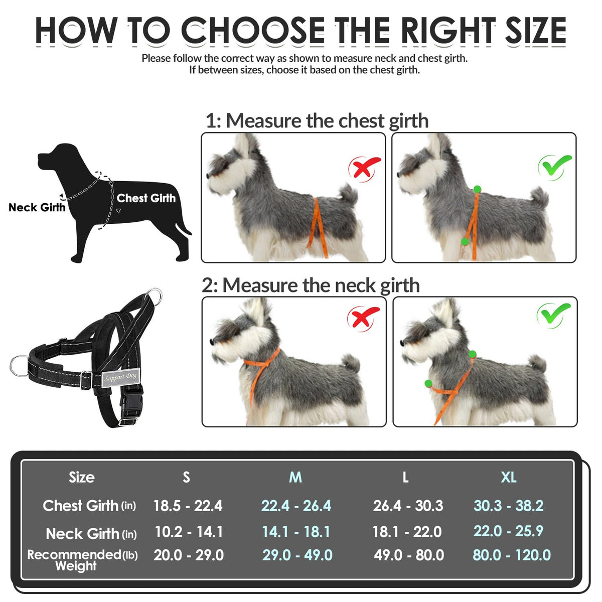 SlowTon No Pull Dog Harness and Leash Set - Heavy Duty, Soft Padded