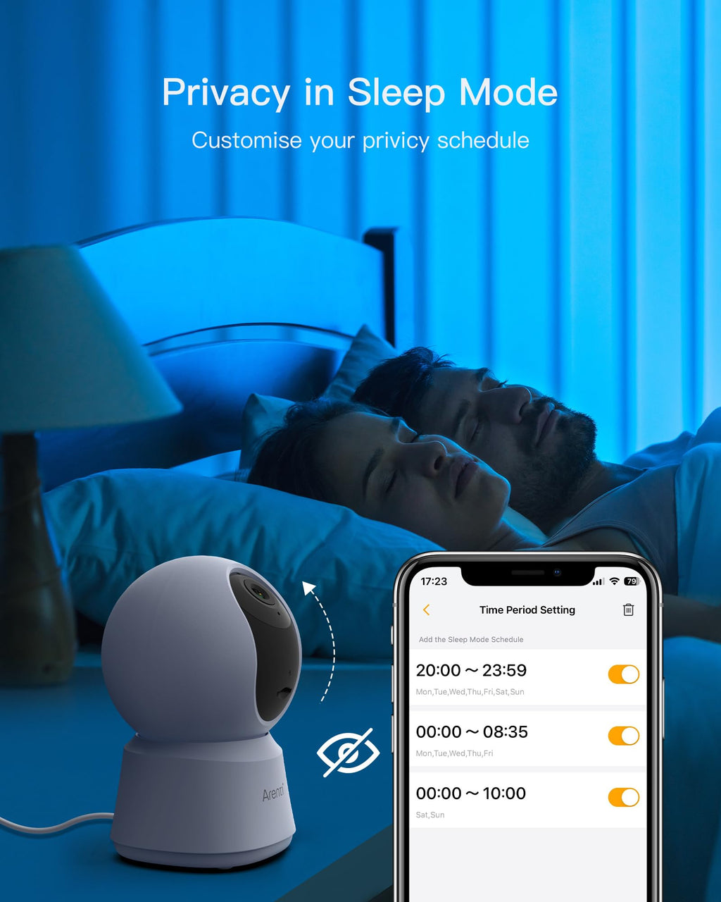 ARENTI 5G Indoor Security Camera, 4MP Pet Camera with Speaker for Dog/Cat, Baby Monitor with Phone App, Dual-Band WiFi, Auto Tracking, Super Night Vision, 2-Way Talk, Cloud & SD Card Storage(P2Q)