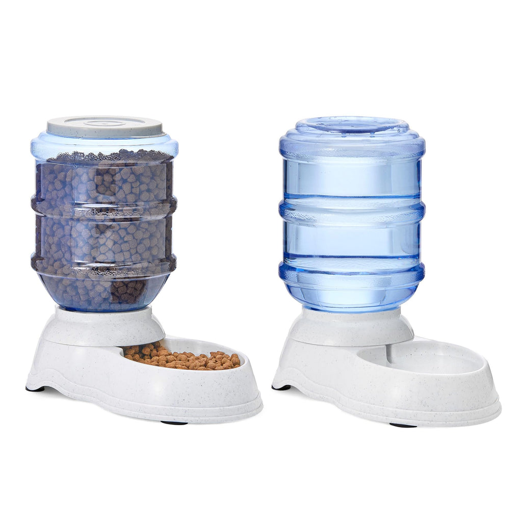 Amazon Basics Gravity Pet Food Feeder and Water Dispensers