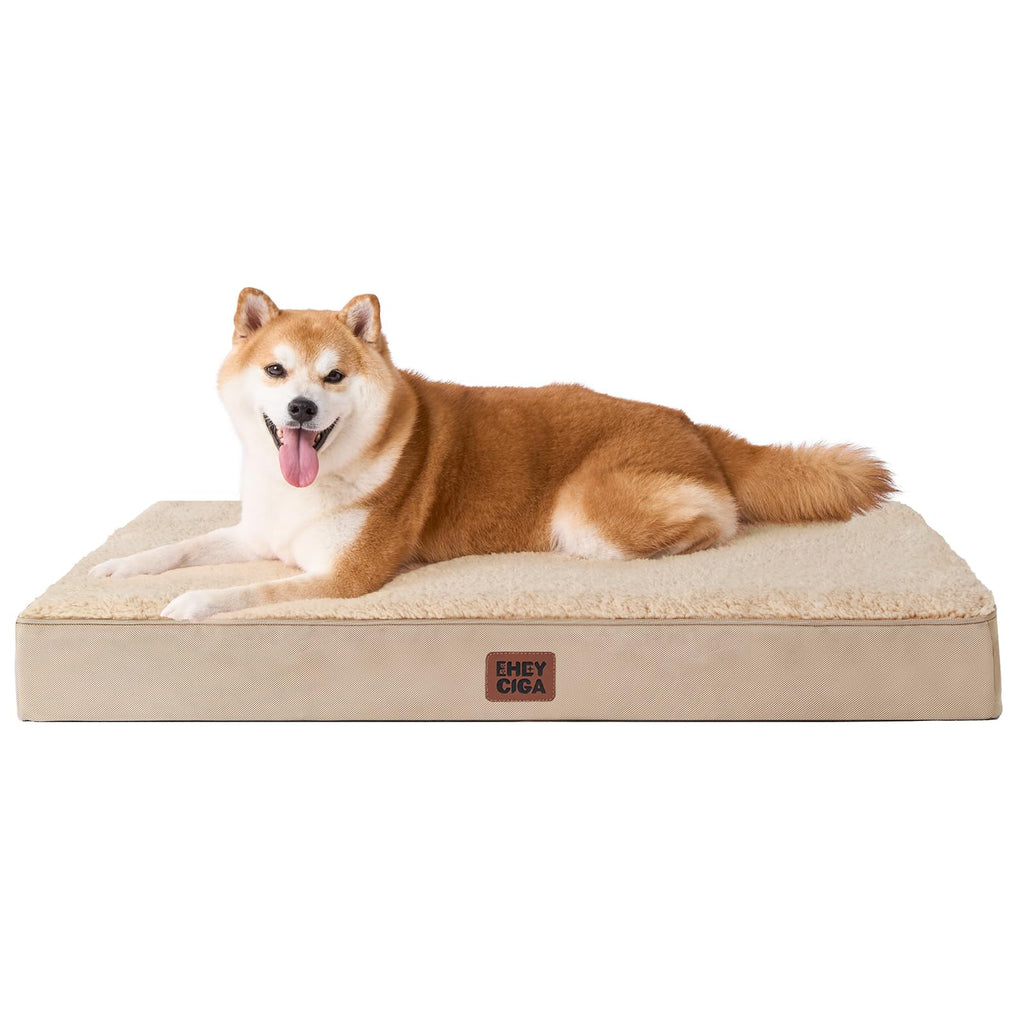 EHEYCIGA Orthopedic Dog Beds for Dogs with Removable Washable Cover for Crate