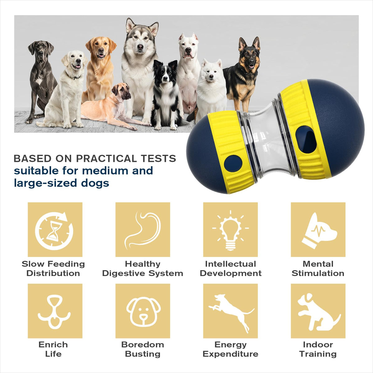 TLKNG Dog Interactive Toys Indestructible Puppy Toy Adjustable Food Dispensing Treat CJQ Father