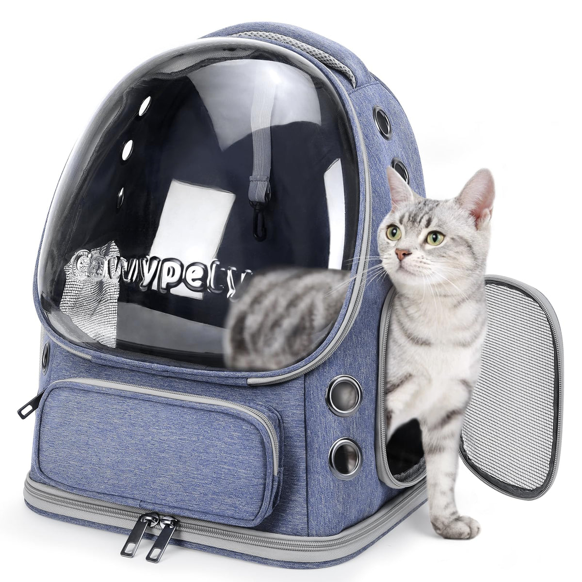 Cawypety Foldable Bubble Pet Backpack for Cats & Small Dogs