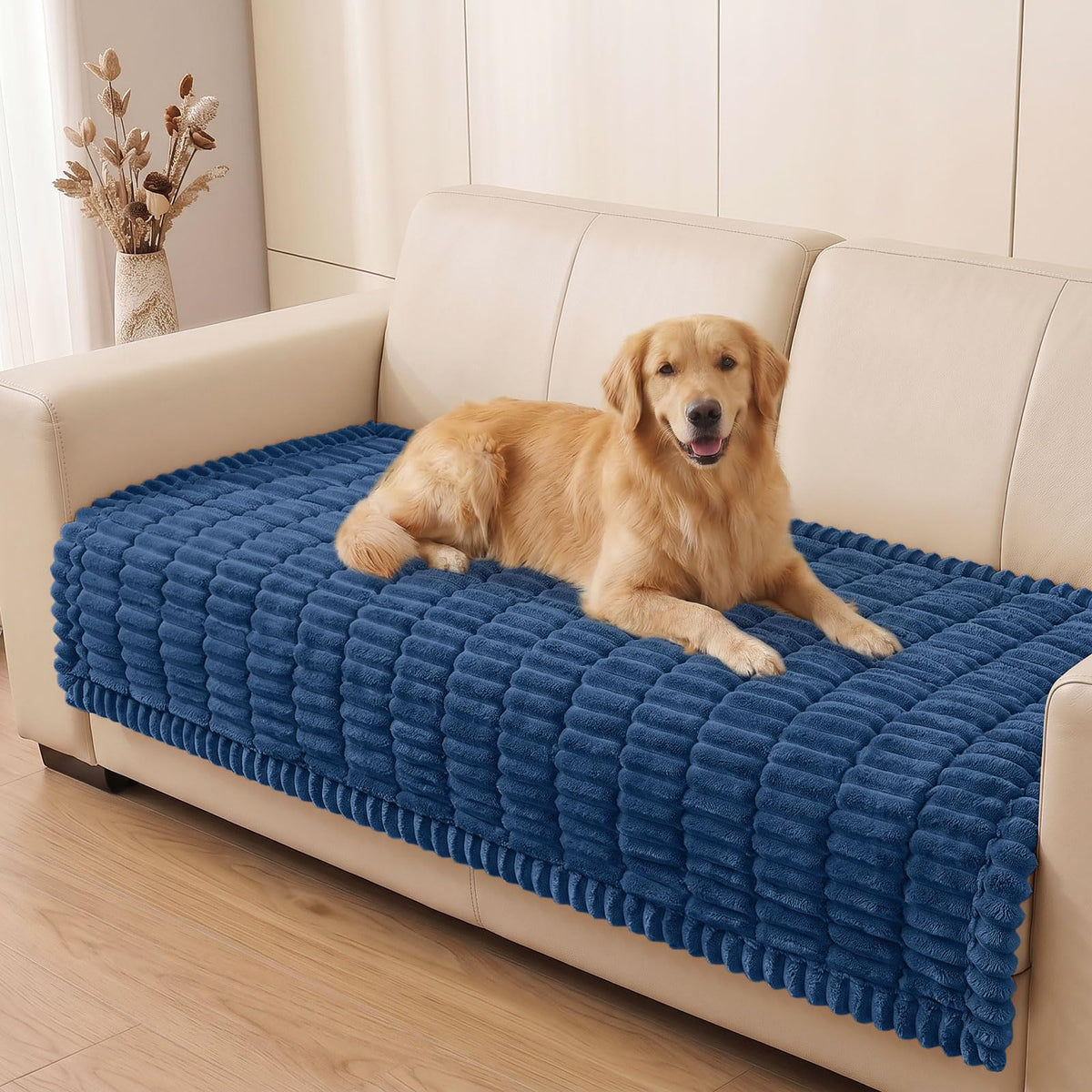 Smiry Couch Cover for Dogs, Non Slip Washable Sofa Protector for Pets, Soft Furniture Cover for Pet, Stylish Sofa Covers, Cozy Protect Against Fur, Dirt & Everyday Messes