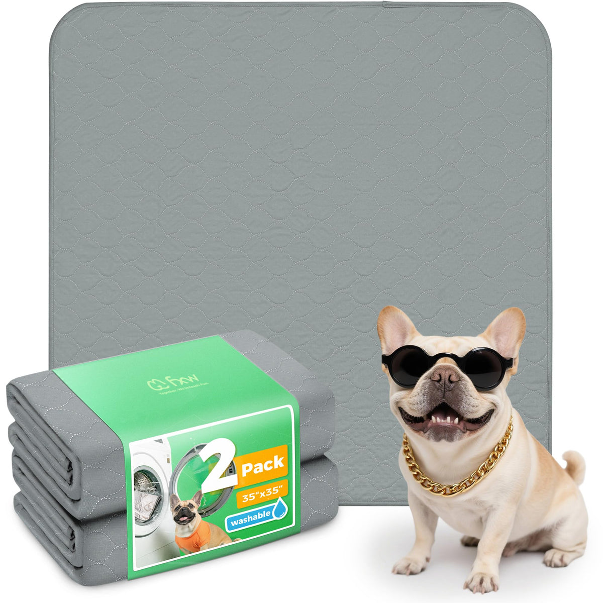 FXW Washable Pee Pads for Dogs, Super Absorbent