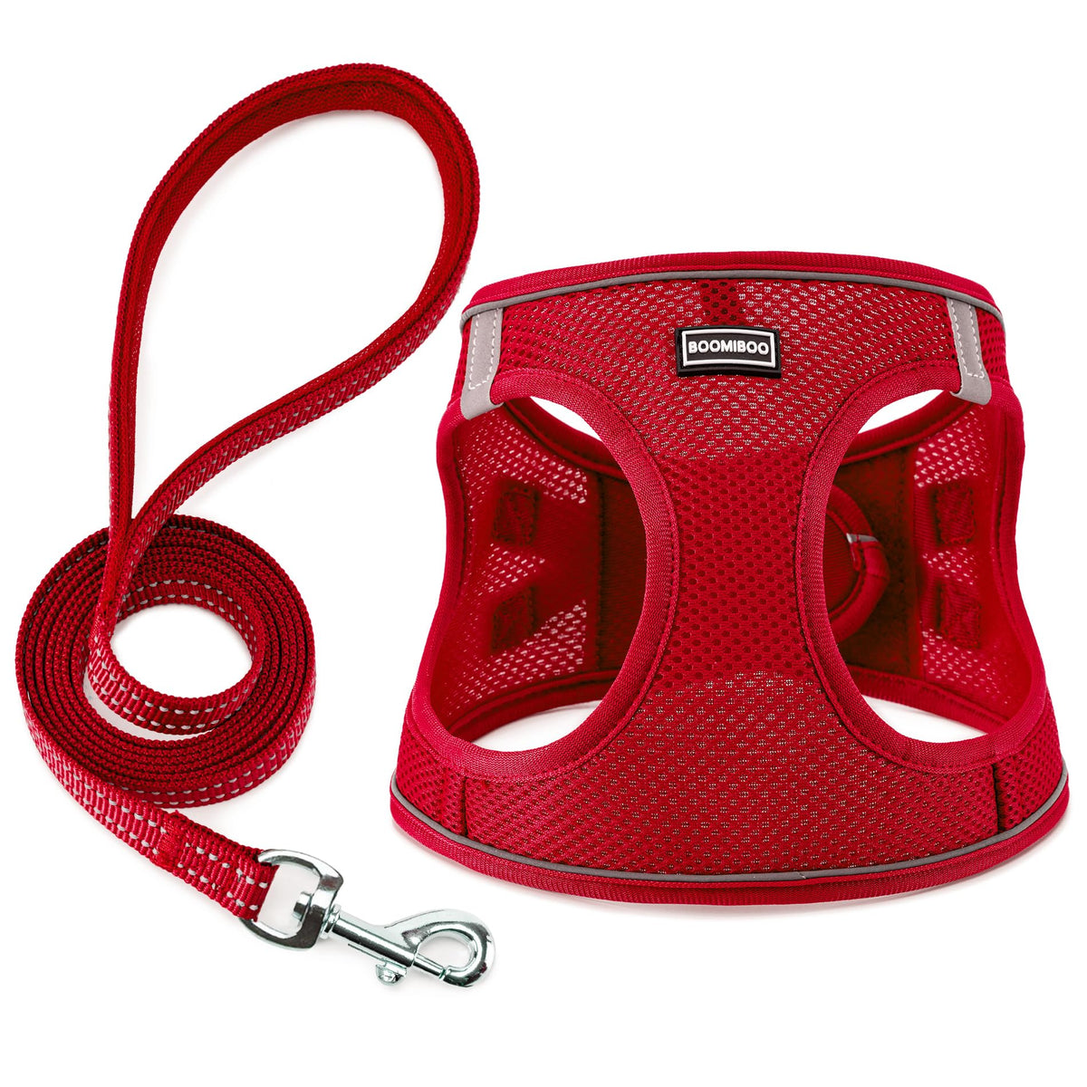 Dog Harness with Leash Set, No Pull Adjustable Reflective Step-in Puppy Pet Vest Harnesses for Small Medium Large Dogs and Cats