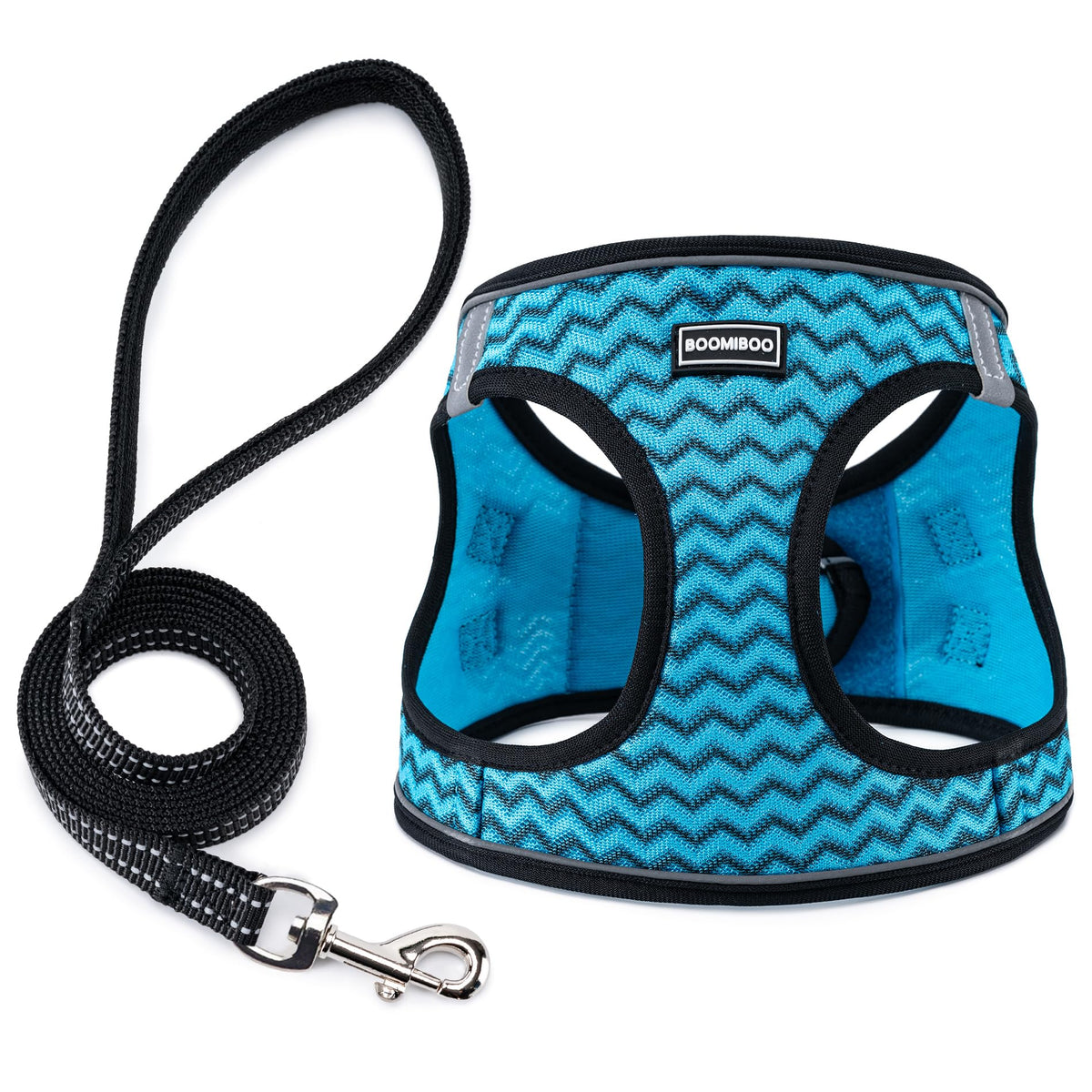 Dog Harness with Leash Set, No Pull Adjustable Reflective Step-in Puppy Pet Vest Harnesses for Small Medium Large Dogs and Cats
