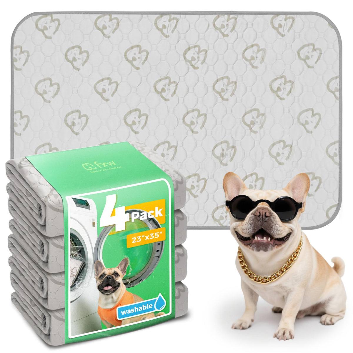 FXW Washable Pee Pads for Dogs, Super Absorbent