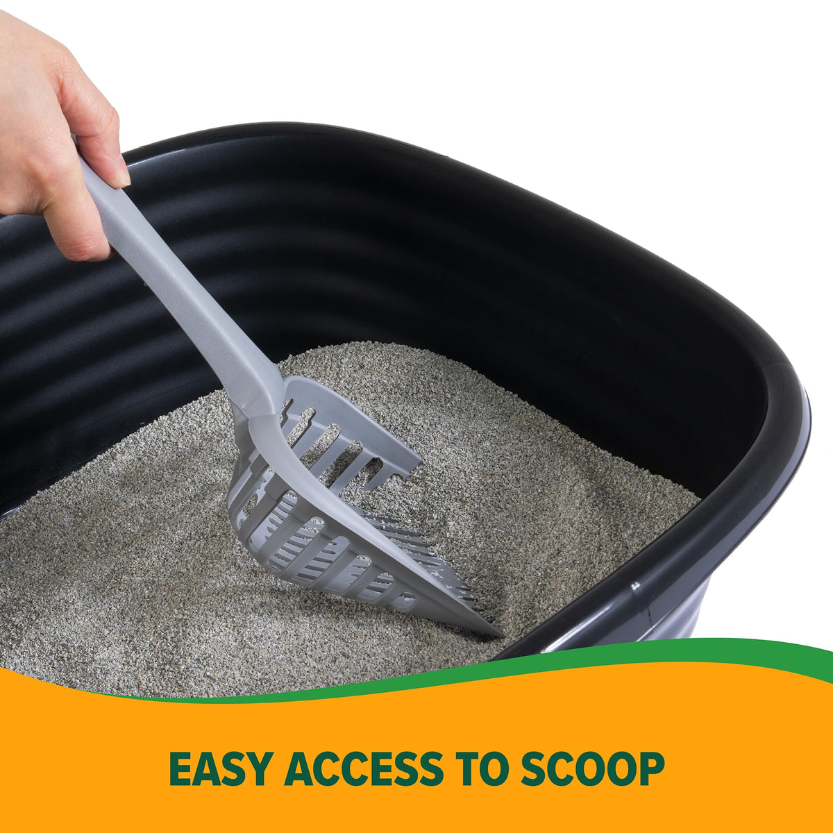 Arm & Hammer Cat Litter Box for Indoor Cats, Large Cat Litter Pan & Sifting Litter Tray with Microban, Made in USA