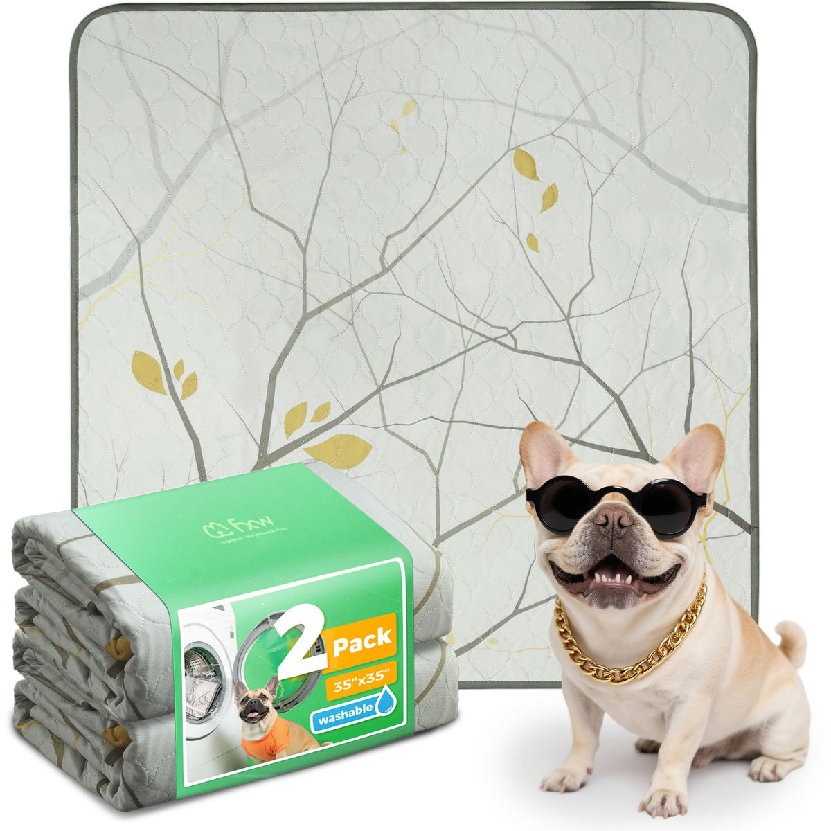 FXW Washable Pee Pads for Dogs, Super Absorbent