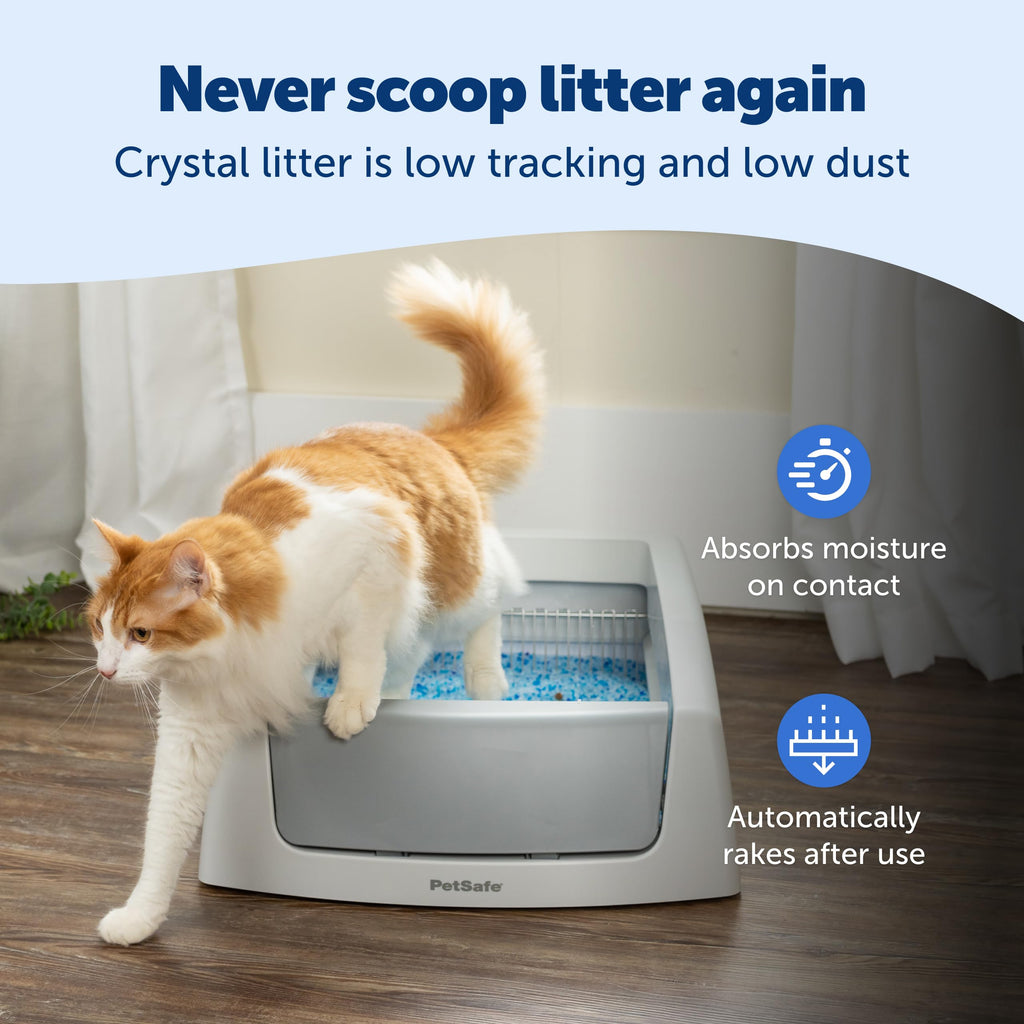 PetSafe ScoopFree Crystal Classic Self-Cleaning Litter Box, Gray