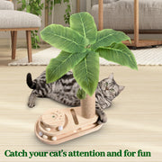 Meowoou 33-Inch Sisal Cat Scratching Post with Hanging Ball