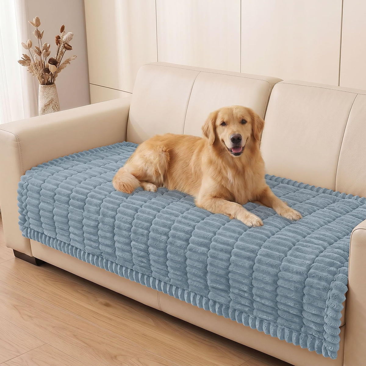 Smiry Couch Cover for Dogs, Non Slip Washable Sofa Protector for Pets, Soft Furniture Cover for Pet, Stylish Sofa Covers, Cozy Protect Against Fur, Dirt & Everyday Messes