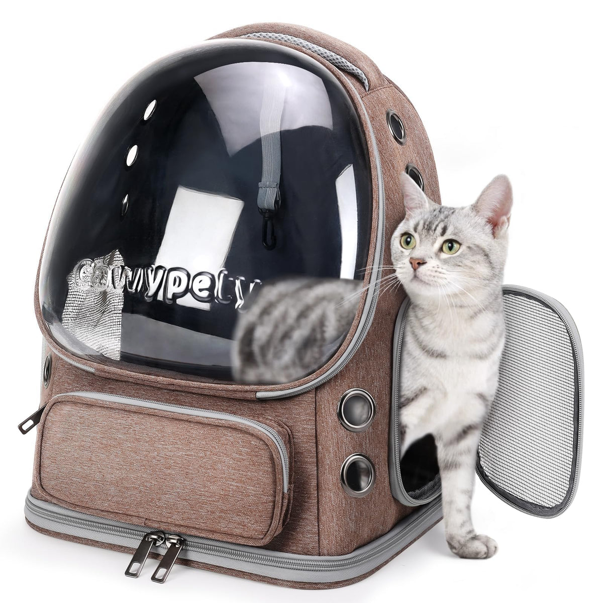 Cawypety Foldable Bubble Pet Backpack for Cats & Small Dogs