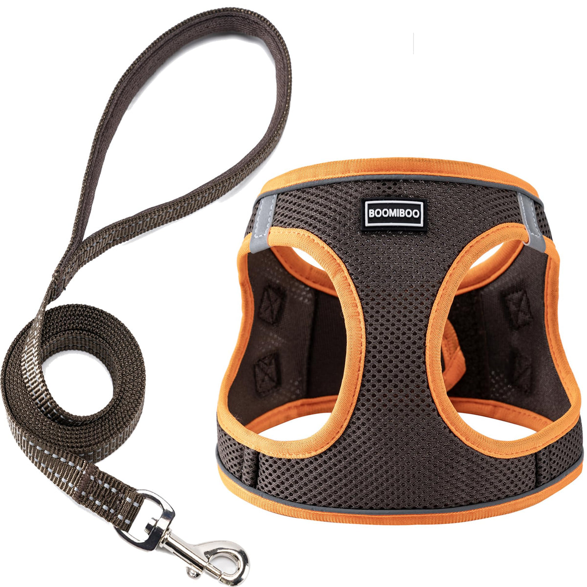 Dog Harness with Leash Set, No Pull Adjustable Reflective Step-in Puppy Pet Vest Harnesses for Small Medium Large Dogs and Cats