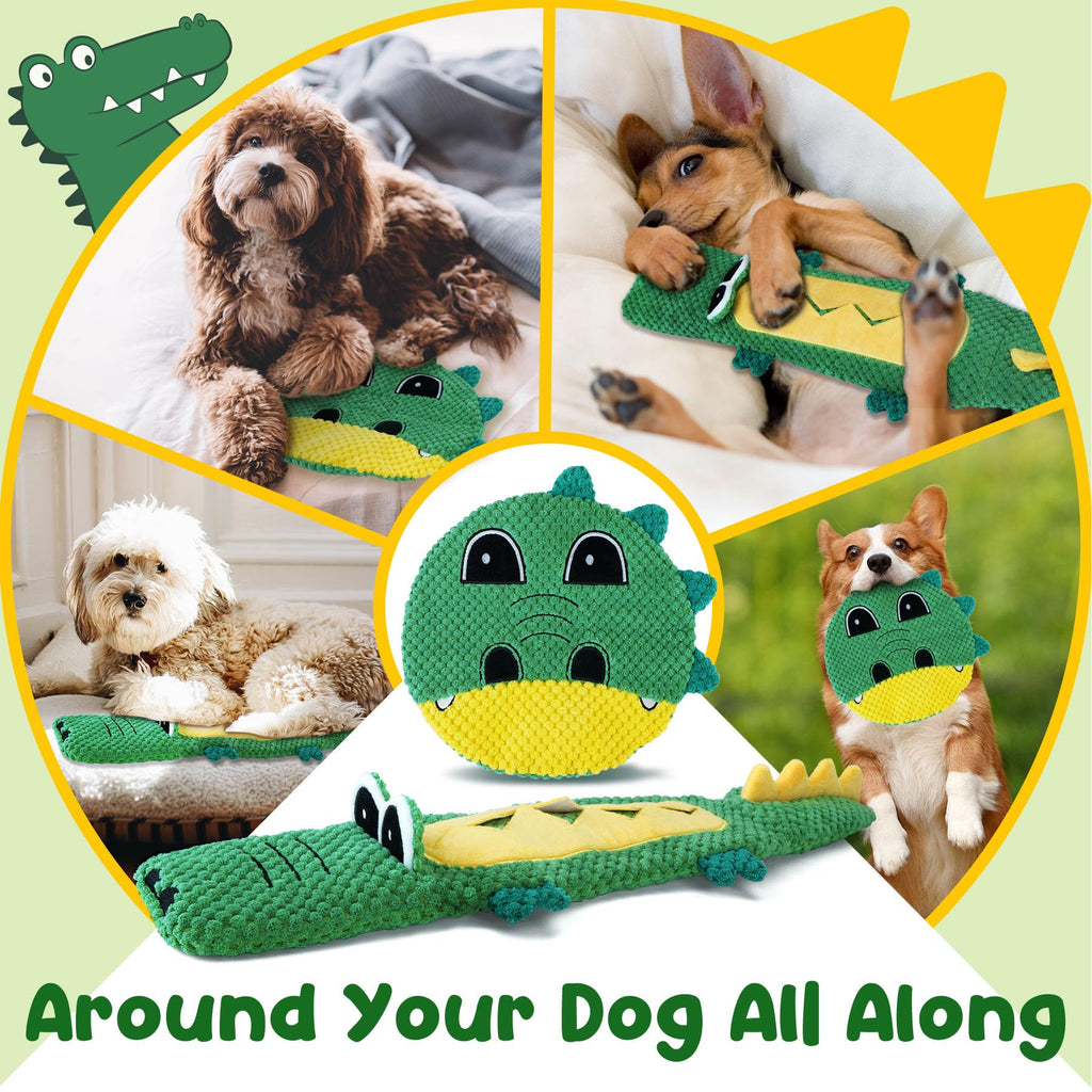 XIUGOAL Interactive Dog Toys for Chewers, No Stuffing Dog Toys for Boredom and Teething, Squeaky Chew Toy for Small, Medium Breed to Keep Them Busy