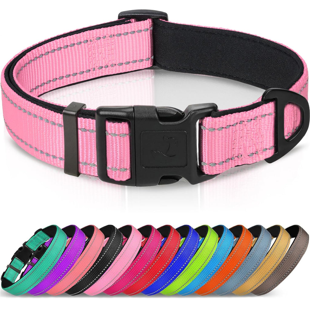 Joytale Reflective Dog Collar, Adjustable Neoprene Padded