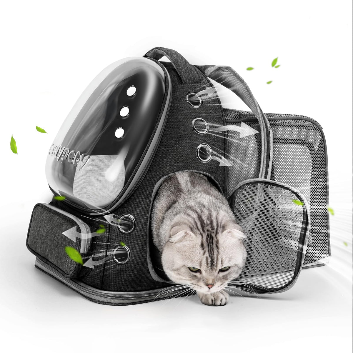 Cawypety Foldable Bubble Pet Backpack for Cats & Small Dogs