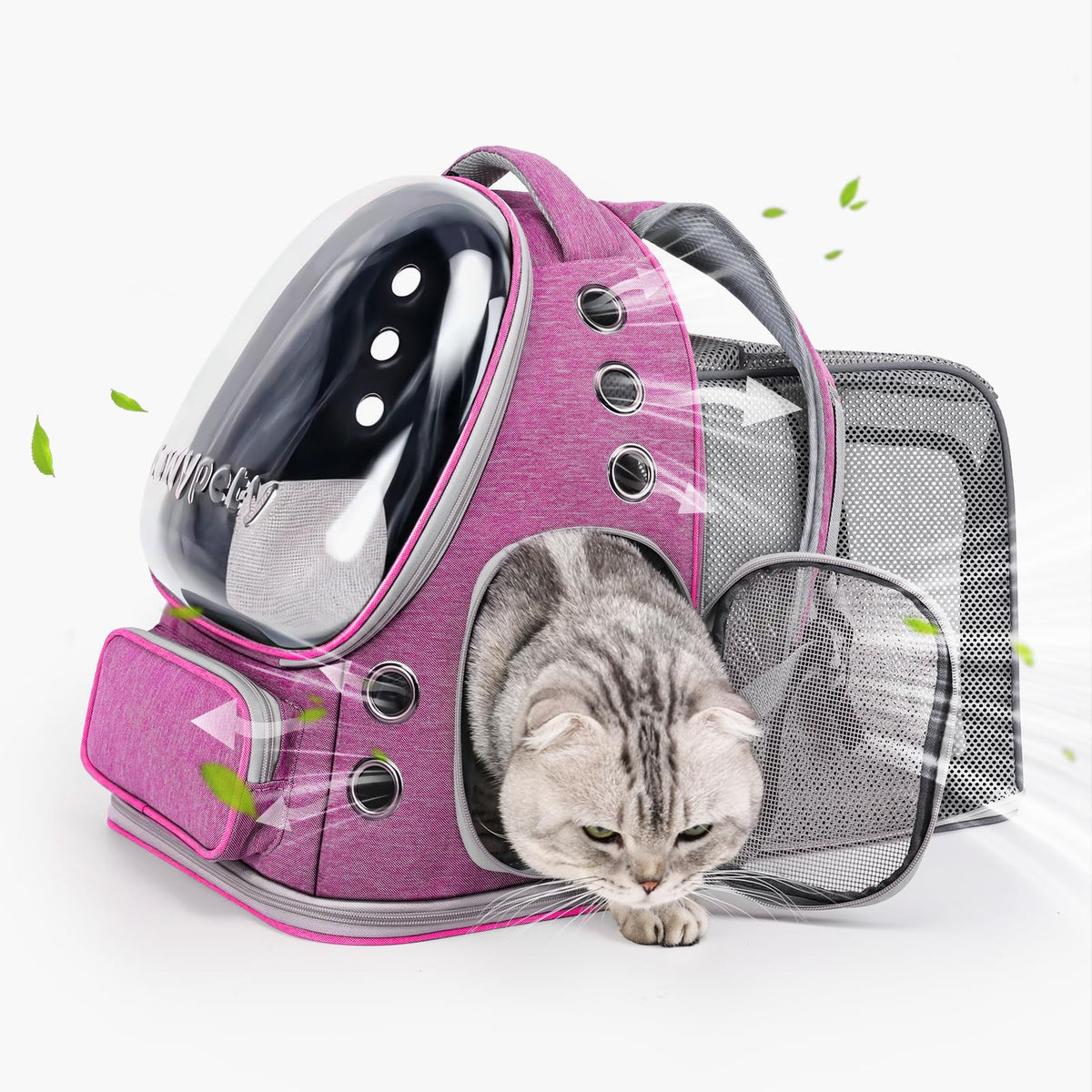 Cawypety Foldable Bubble Pet Backpack for Cats & Small Dogs