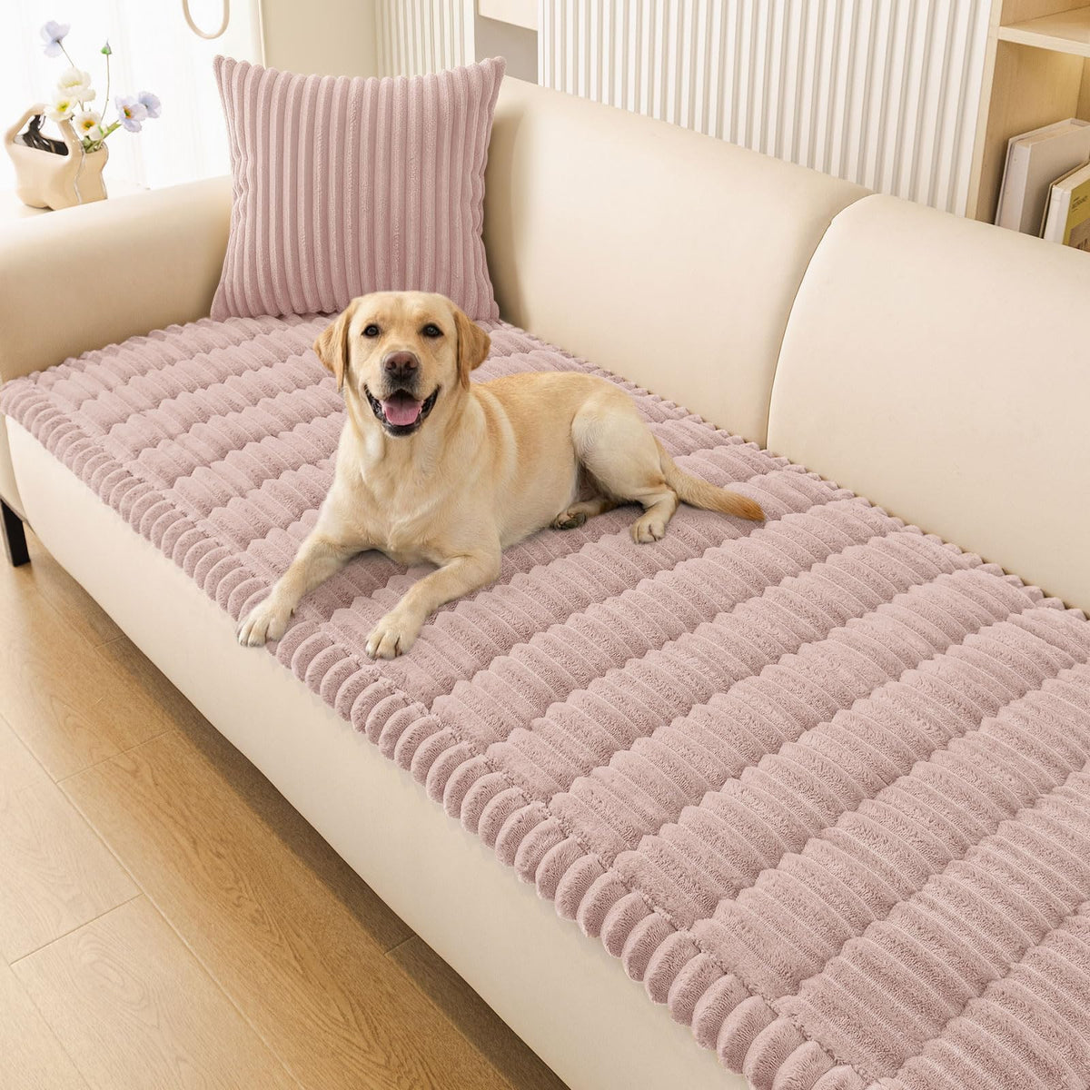 Smiry Couch Cover for Dogs, Non Slip Washable Sofa Protector for Pets, Soft Furniture Cover for Pet, Stylish Sofa Covers, Cozy Protect Against Fur, Dirt & Everyday Messes
