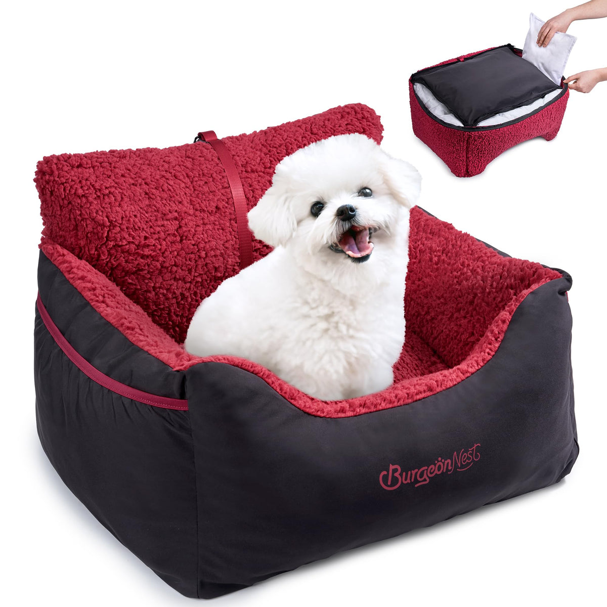 BurgeonNest Dog Car Seat for Small Dogs Comfort Dog Bed
