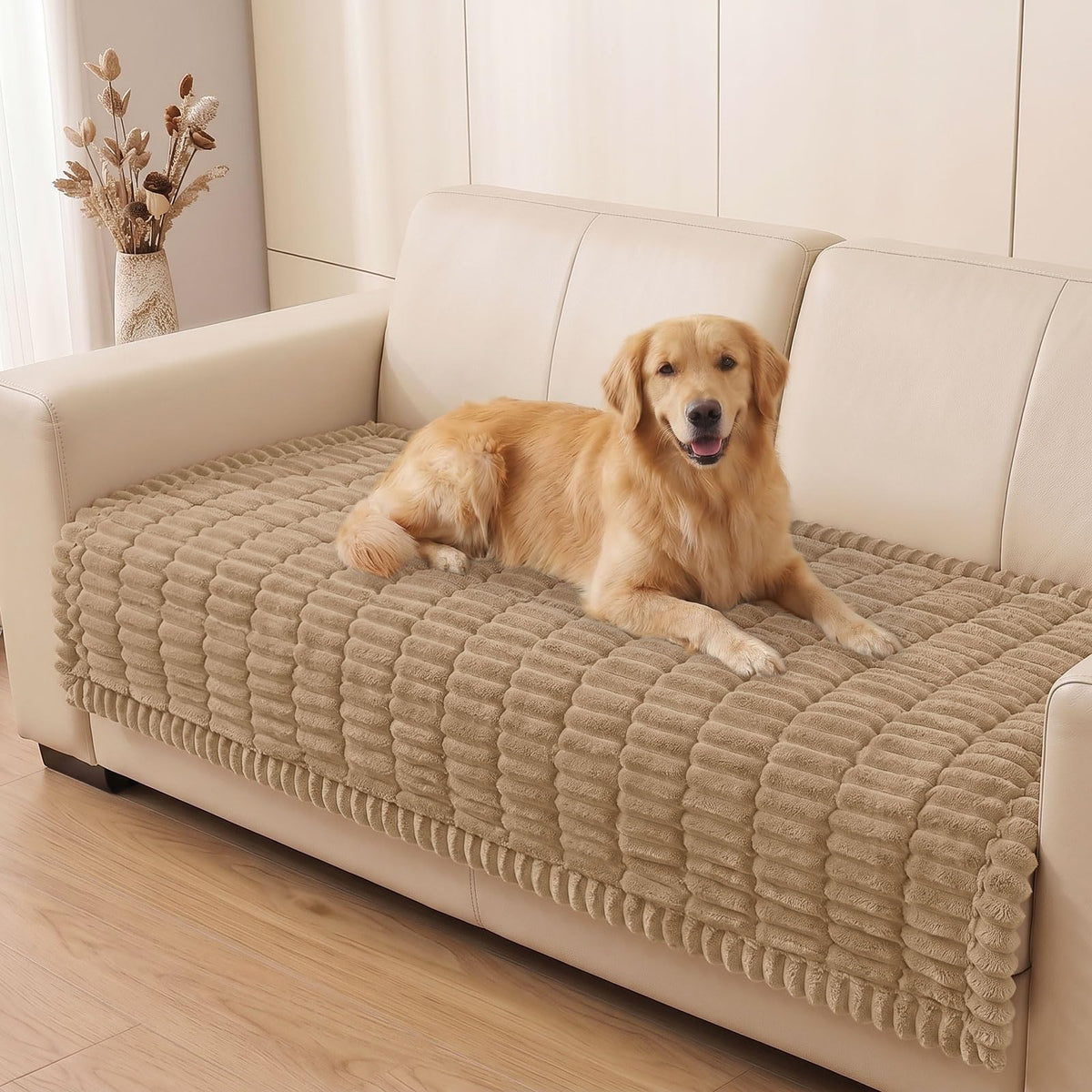 Smiry Couch Cover for Dogs, Non Slip Washable Sofa Protector for Pets, Soft Furniture Cover for Pet, Stylish Sofa Covers, Cozy Protect Against Fur, Dirt & Everyday Messes