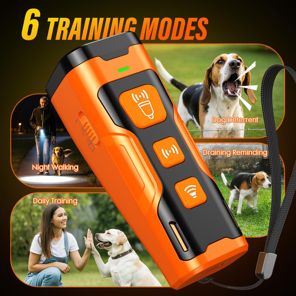 YUYQA Dog Bark Deterrent Device, 3X Ultrasonic Anti Barking, Bark Control for Dogs