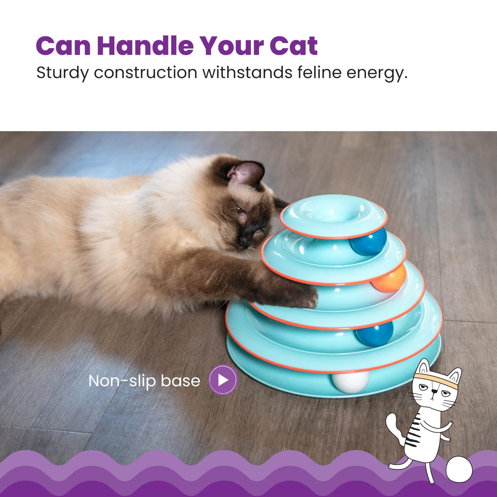 Catstages Cat Track Toy, Rolling Ball Toy for Indoor Cats