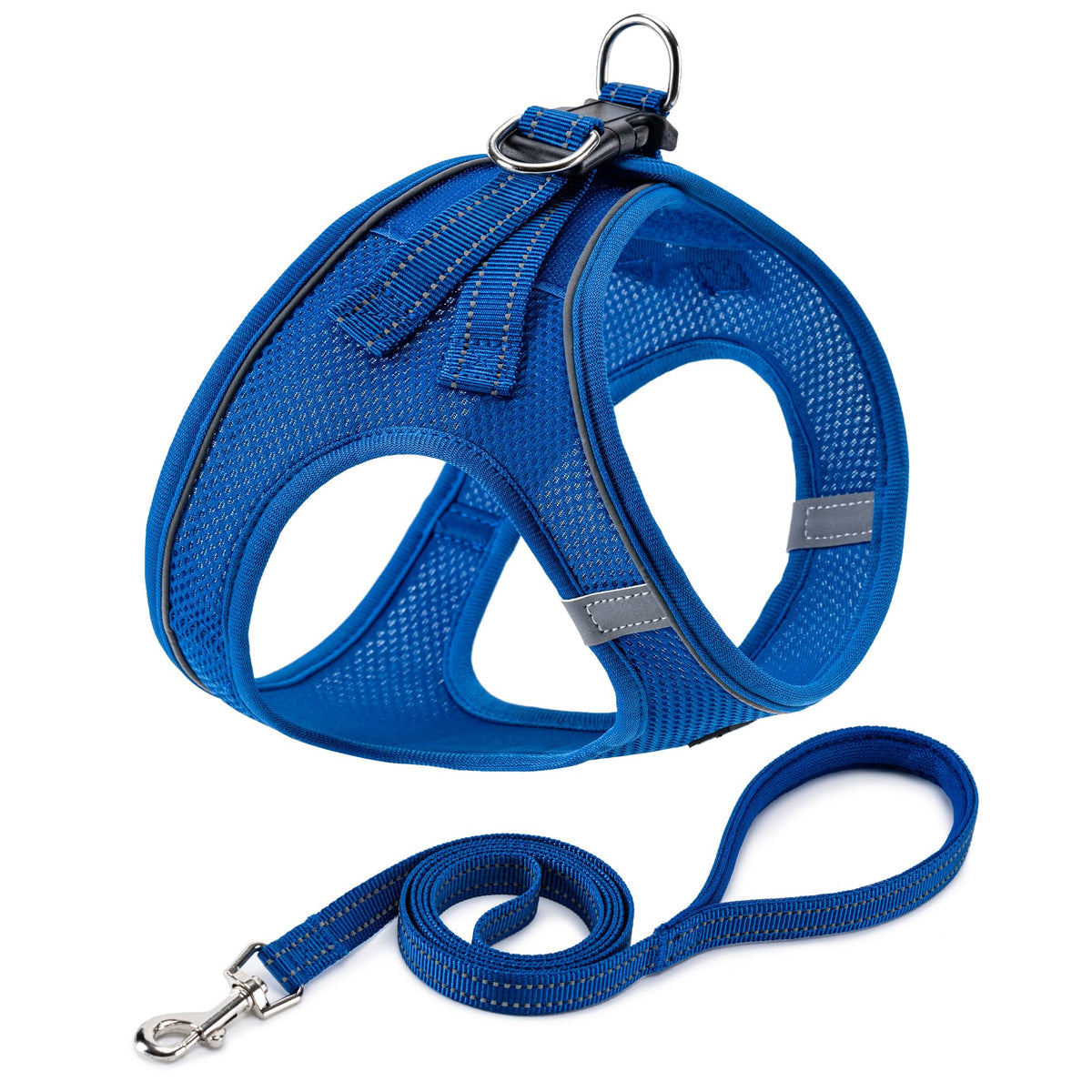 Dog Harness with Leash Set, No Pull Adjustable Reflective Step-in Puppy Pet Vest Harnesses for Small Medium Large Dogs and Cats