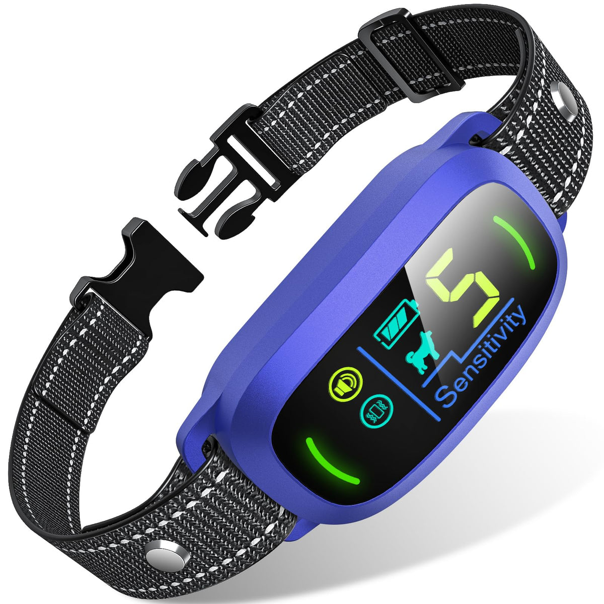 FAFAFROG Dog Bark Collar, Rechargeable Smart Collar, Anti Barking Training Collar with 5 Adjustable Sensitivity Beep Vibration, Bark Collar for Large Medium Small Dogs